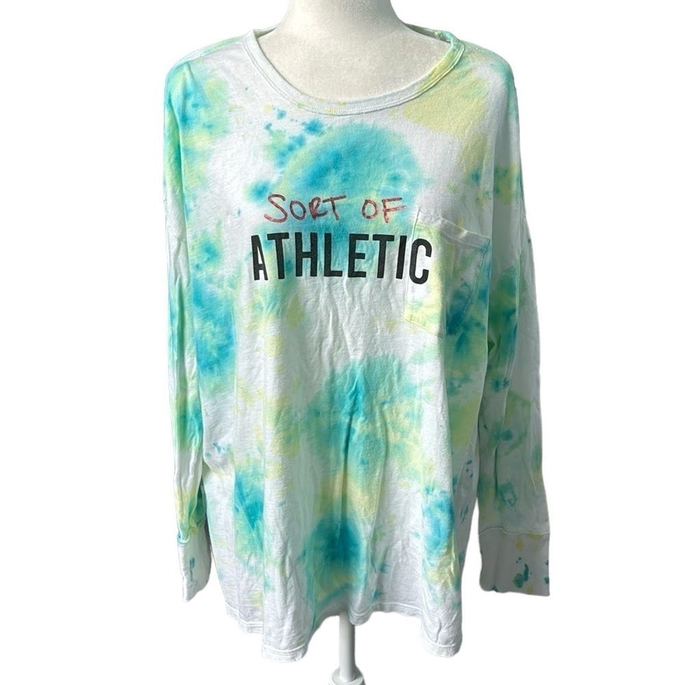 Offline By Aerie Tie Dye Long Sleeve Athletic Tee Size XL